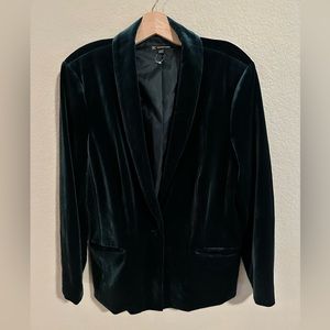 Green Velvet Blazer